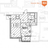Продажа 1-комнатной квартиры в ЖК Квартал 38А со скидкой 918 тыс. рублей