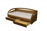 Угловая кровать с ящиком или доп. спальным местом