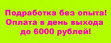 Подработка с ежедневной оплатой!