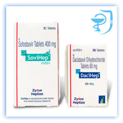 Купить Софосбувир и Даклатасвир, Sofosbuvir 400mg, Ледипасвир цена, Велпатасвир